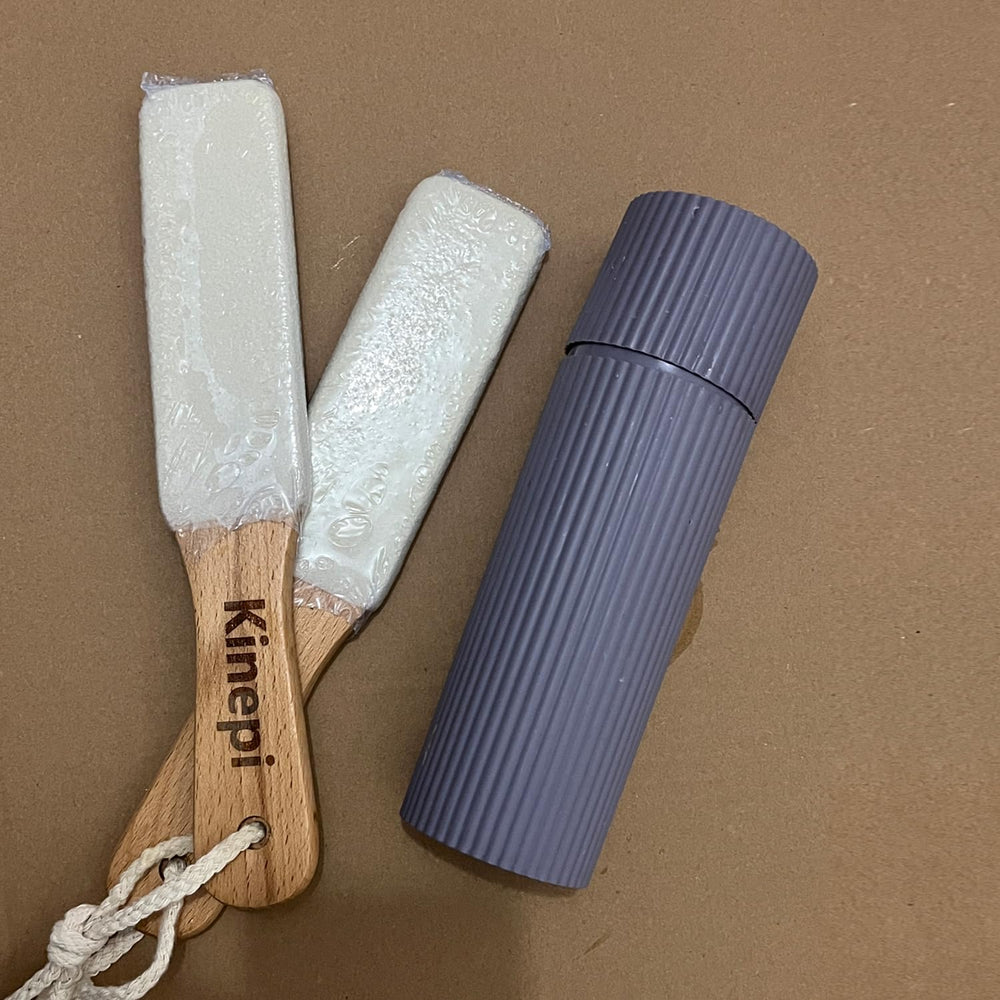 Kinepi uso en ducha para pedicure rápido y limpio.
