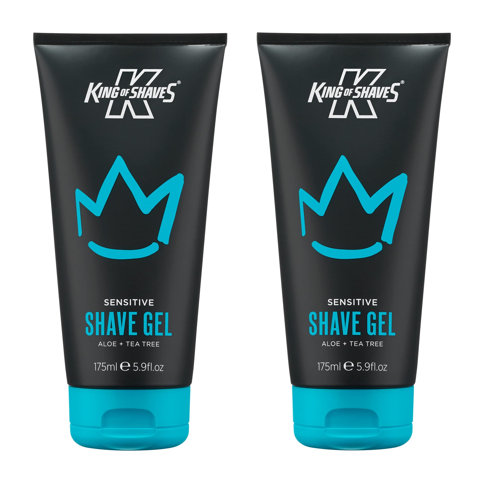 King of Shaves gel de afeitado sensible con baja espuma para afeitado suave y preciso.