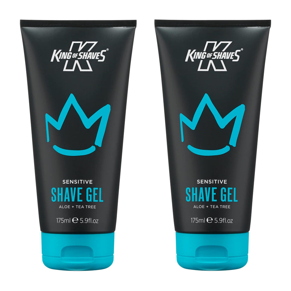 King of Shaves gel de afeitado sensible con baja espuma para afeitado suave y preciso.
