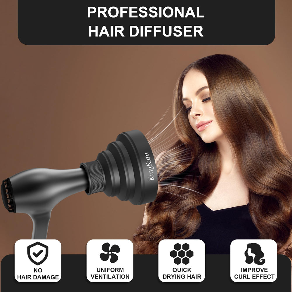 KingKam difusor plegable para secador, ideal para viajar.