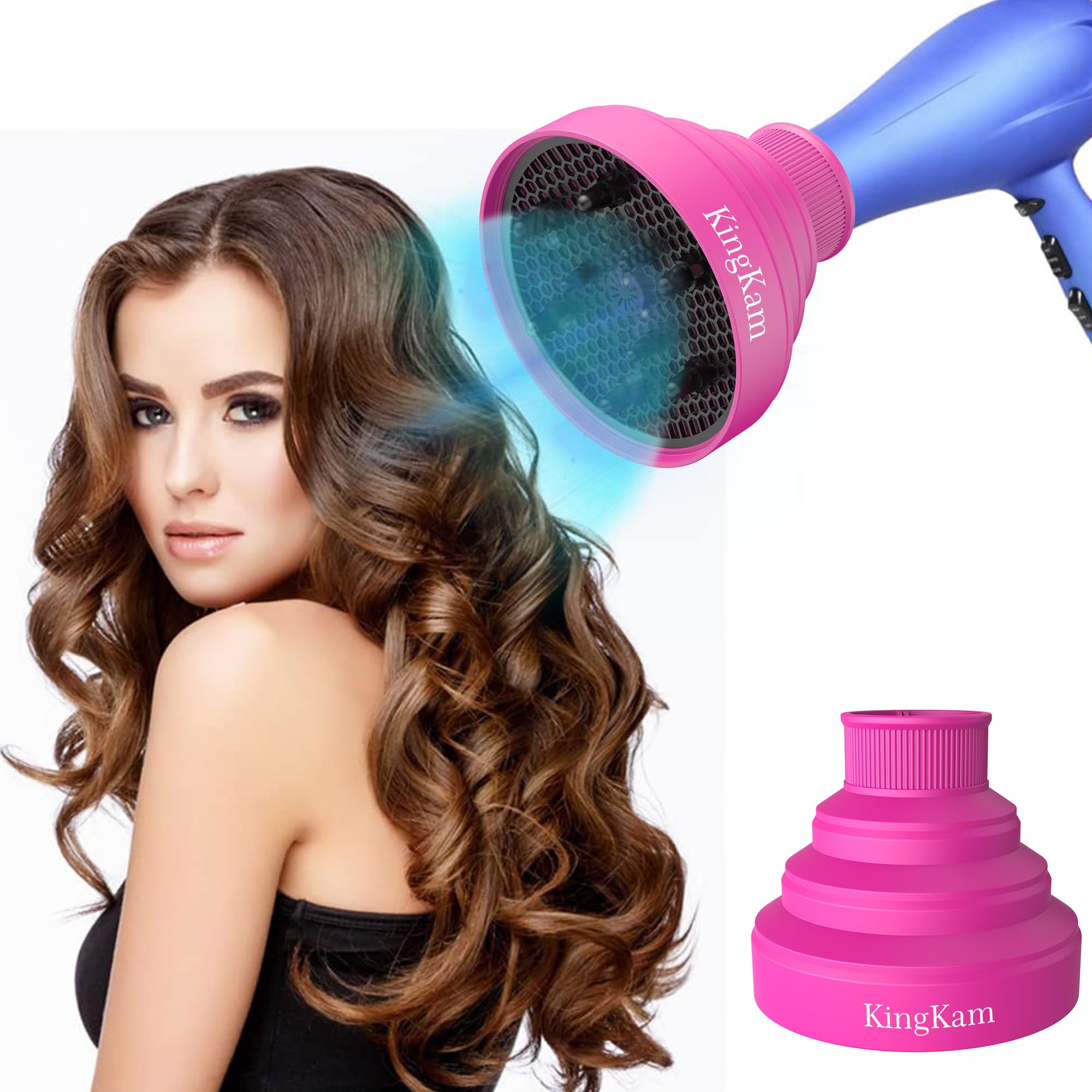 KingKam difusor para uso doméstico y viaje, color rosa.