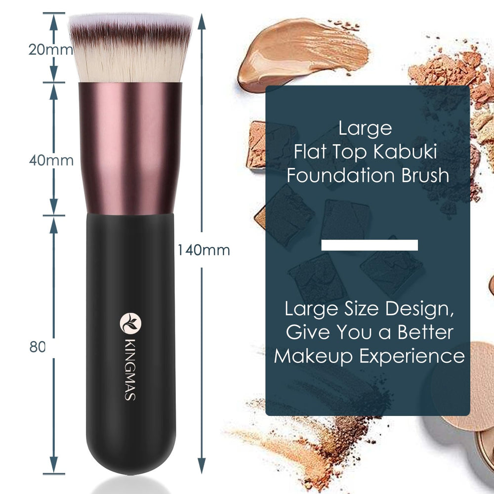 KINGMAS brocha kabuki con acabado sin rastros, aspecto natural