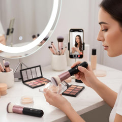 KINGMAS brocha kabuki de tope plano para crema, cobertura suave