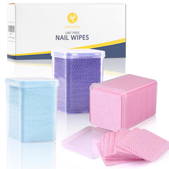 KINGMAS toallitas sin pelusa para uñas, limpieza suave de uñas y esmaltes.