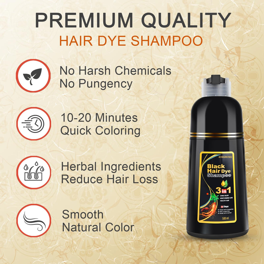 KINGMING cubre canas al 100% en cabello natural