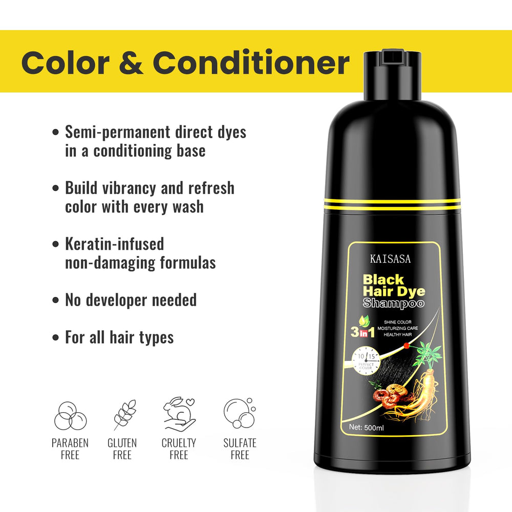 Kingming champú con ingredientes herbales, cuida y fortalece el cabello
