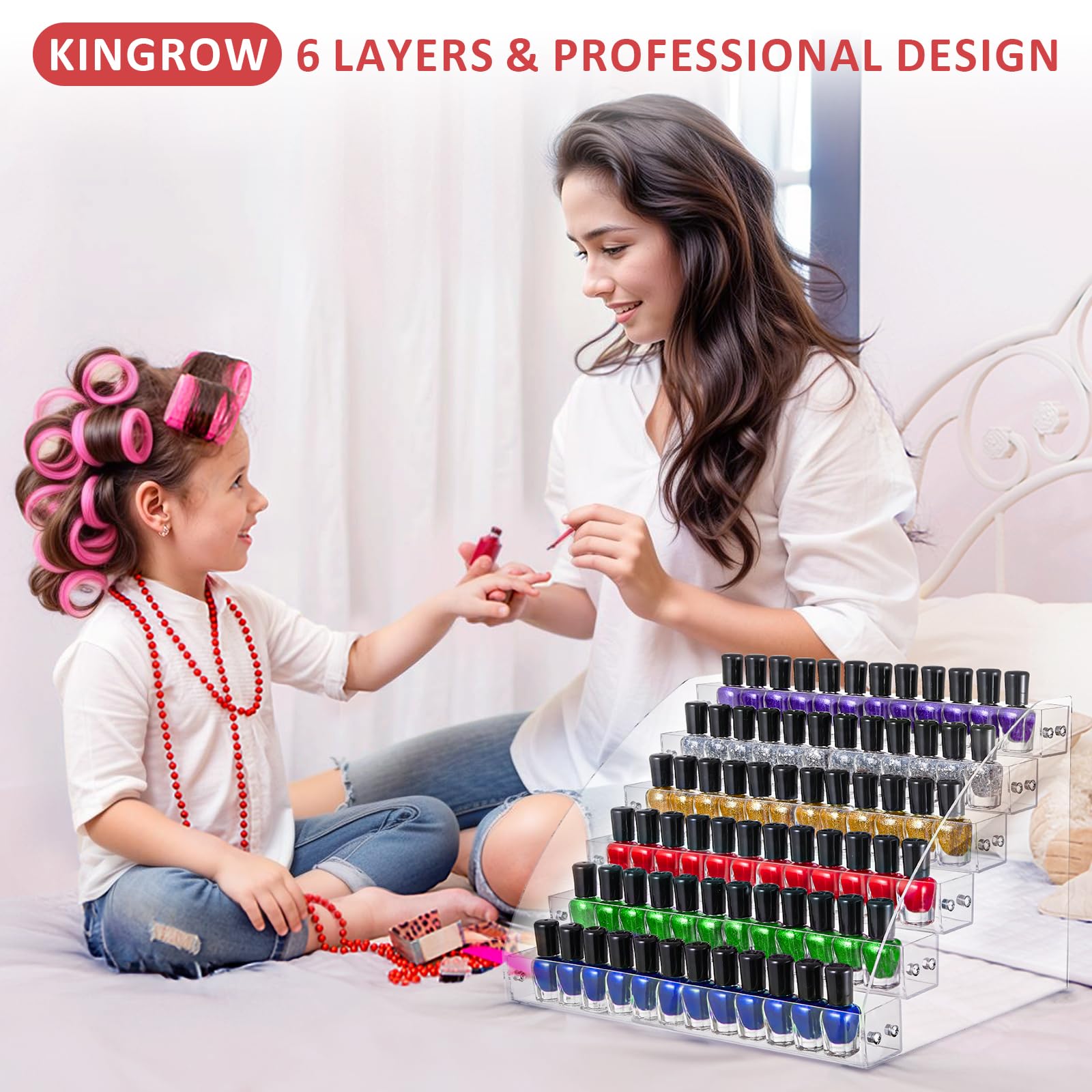 Kingrow organizador acrílico multiuso para cosméticos y herramientas