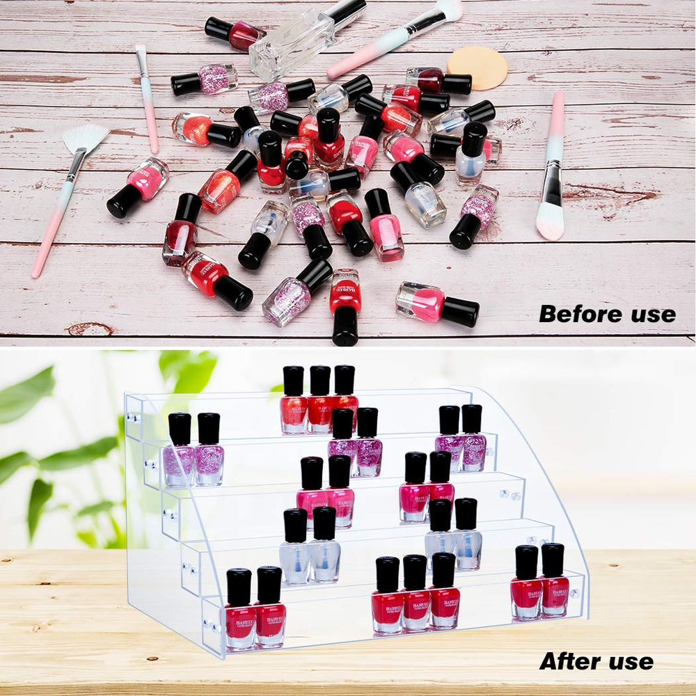 Kingrow organizador acrílico para aceites esenciales, borde seguro que previene derrames.