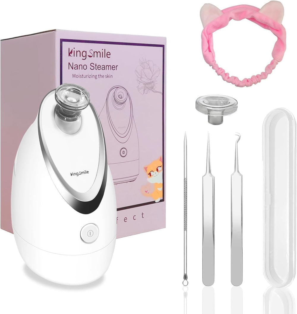 Kingsmile Nanosteamer con boquilla ajustable para vaporización facial cómoda