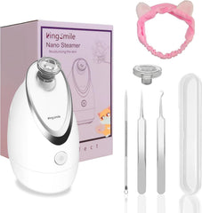 Kingsmile Nanosteamer con boquilla ajustable para vaporización facial cómoda