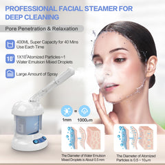 Kingsteam vaporizador facial nano iónico para limpieza suave y profunda.