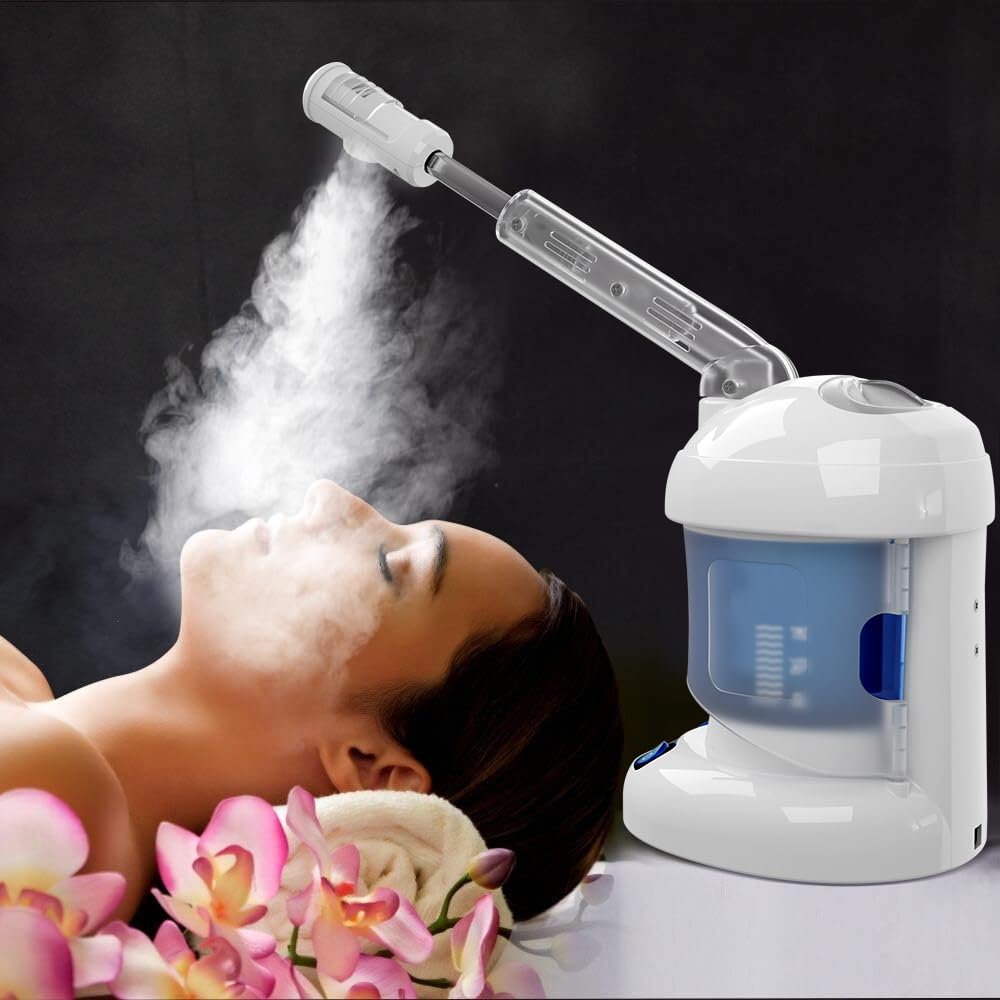 Kingsteam vaporizador facial con ozono y brazo extensible para spa en casa.