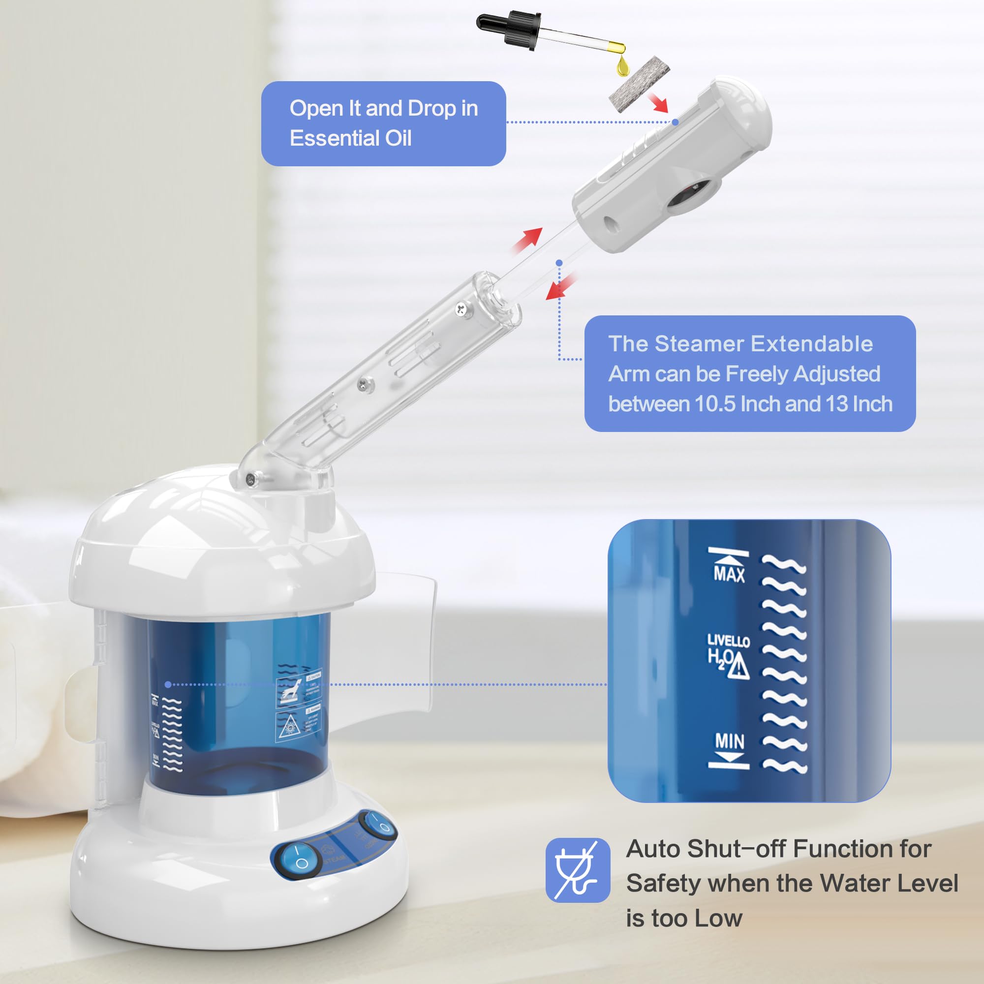Kingsteam vaporizador facial para uso en casa o en salón.