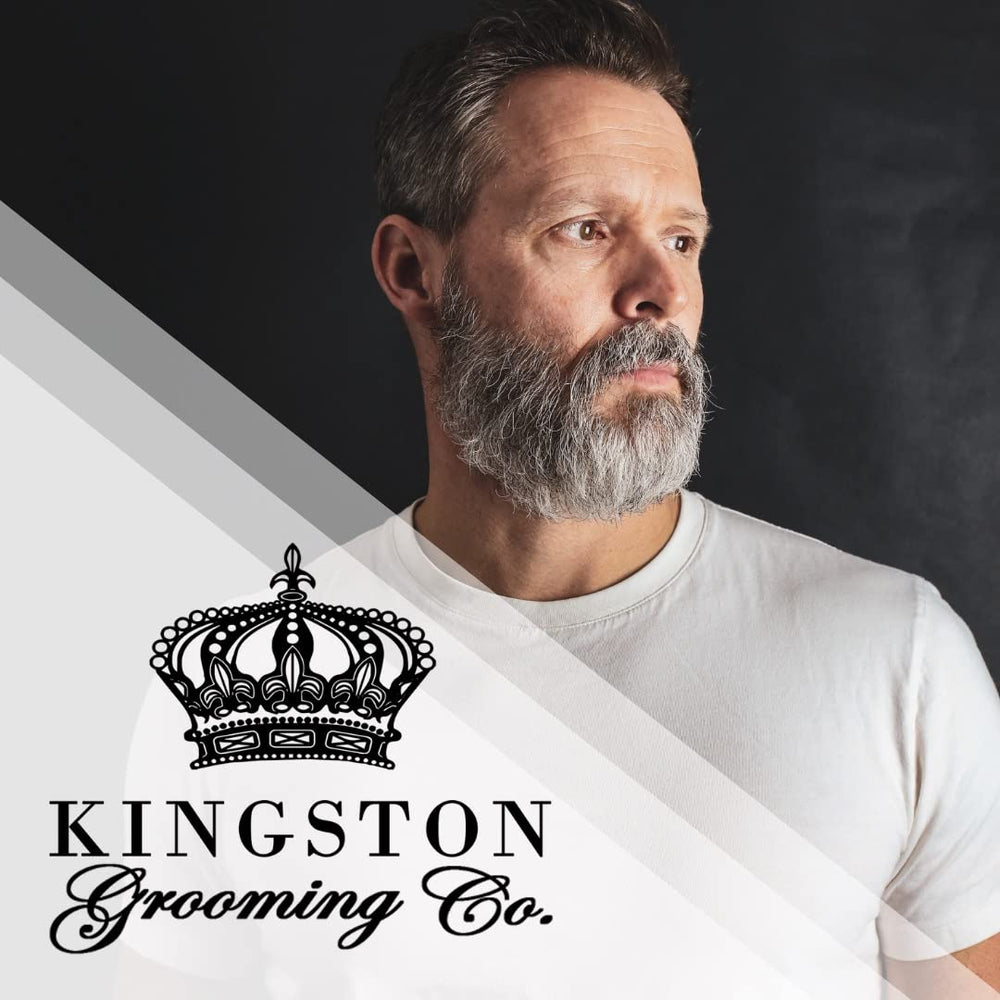 Kingston Grooming Co. Logotipo en el mango para reconocimiento de marca.