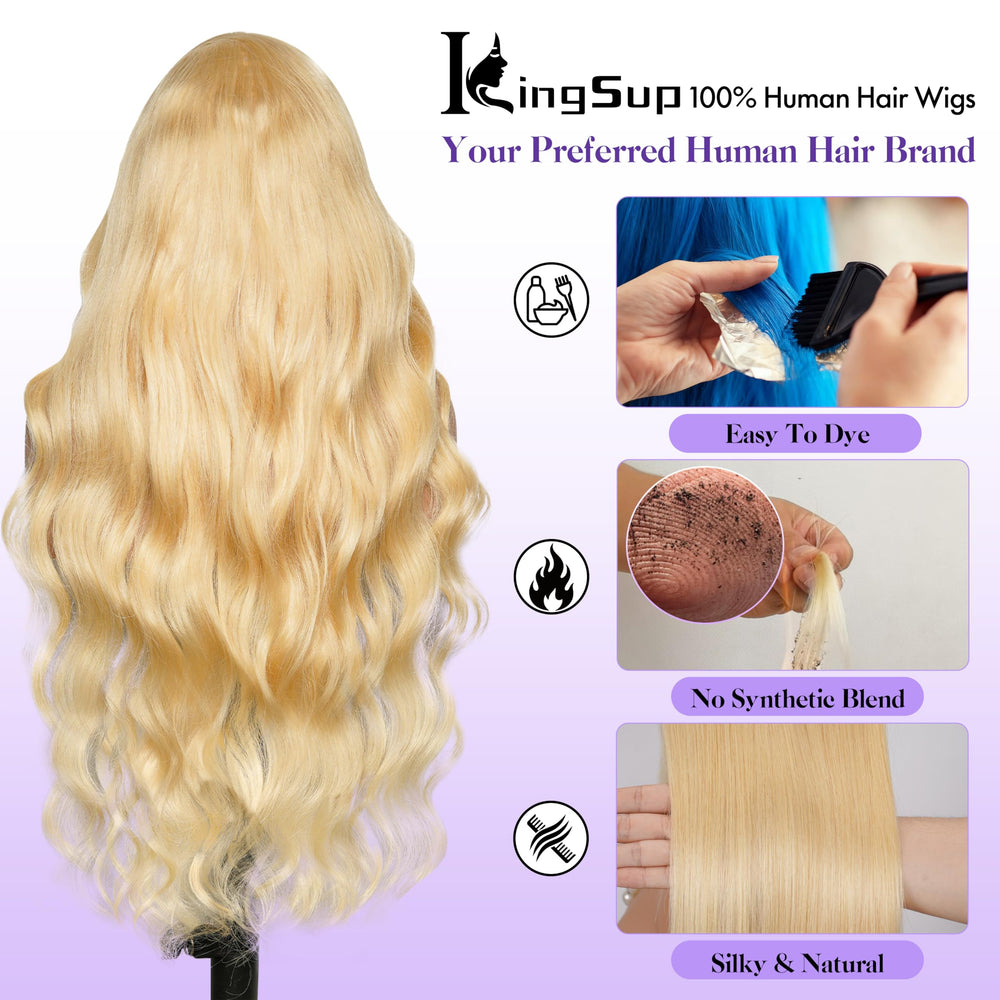 KingSup 613 pelo humano con cabello bebé prepeinado para peinados