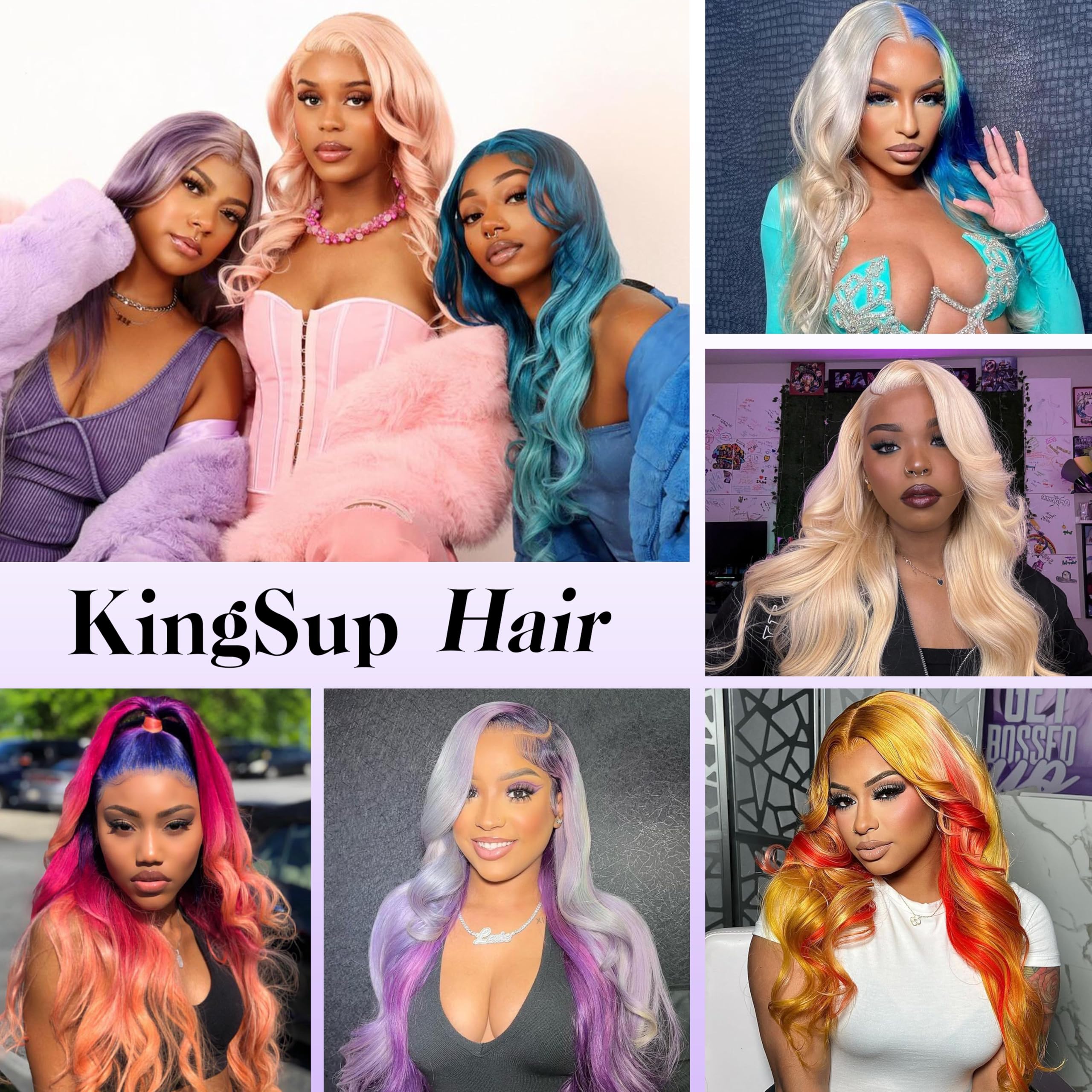 KingSup 613 encaje frontal, parte libre y coleta alta para estilo