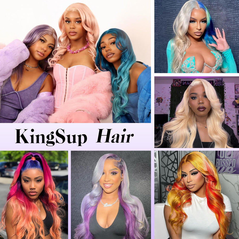KingSup 613 encaje frontal, parte libre y coleta alta para estilo