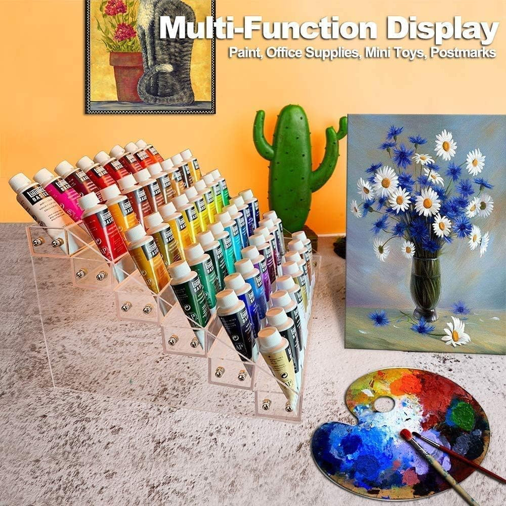 Kingtaily organizador acrílico para pinturas miniaturas, almacenamiento seguro