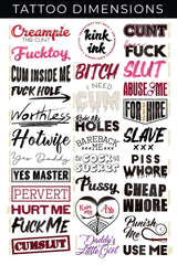 Kink Ink tatuajes temporales con diseños atractivos para adultos.