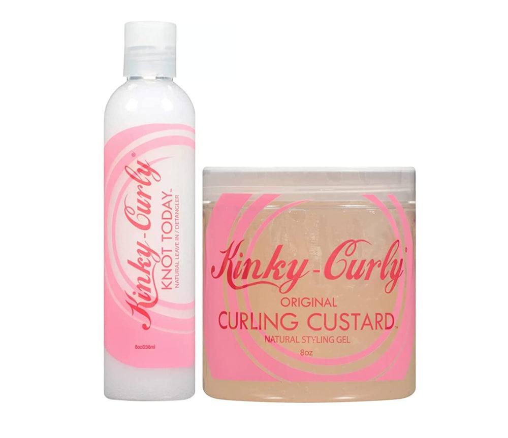 Kinky Curly Knot Today desenredante sin enjuague para cabello suave y manejable.