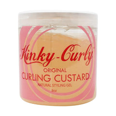 Kinky Curly Original Curling Custard, textura cremosa para rizos definidos.