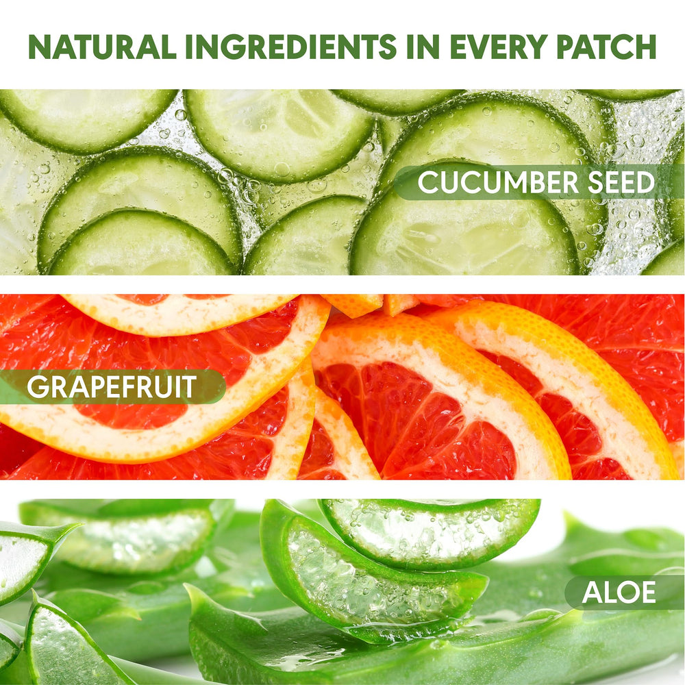 Parche Kinpur de pepino refrescante para desinflamar ojos.