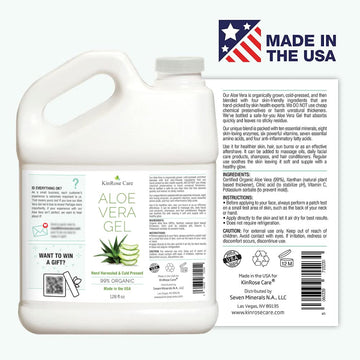 KinRose Care Aloe Vera Gel: uso diario para piel suave y humectación natural.