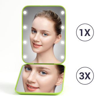 Kintion espejo-bisagra 180 grados para uso cómodo en mano.