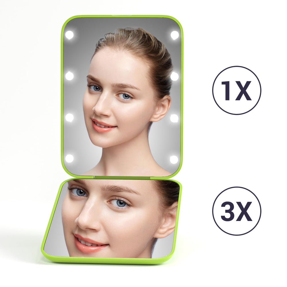 Kintion espejo-bisagra 180 grados para uso cómodo en mano.
