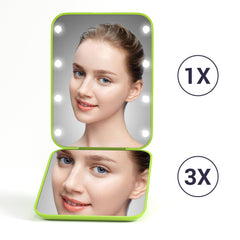 Kintion espejo-bisagra 180 grados para uso cómodo en mano.