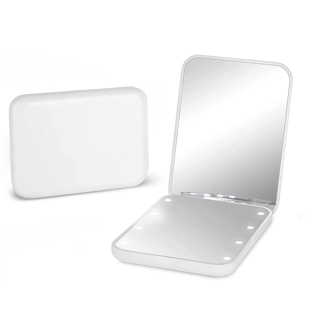 Kintion-espejo-bolsillo 1X/3X con luz para retoques rápidos en cualquier lugar.