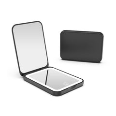 Kintion Espejo de bolsillo con luz de 3 colores para maquillaje con iluminación precisa.