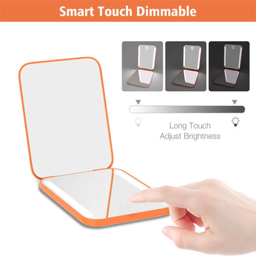 Kintion espejo con luz dimmable suave para uso diario.