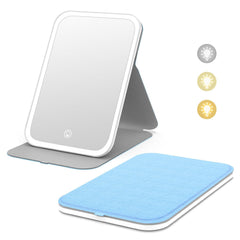 Kintion, espejo de maquillaje con luz LED para retoques en casa