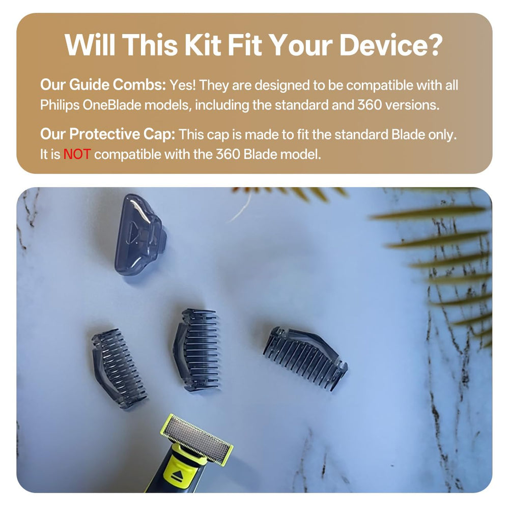 KIONCARE Guards Kit Plus compatible con OneBlade para cambios de longitud versátiles