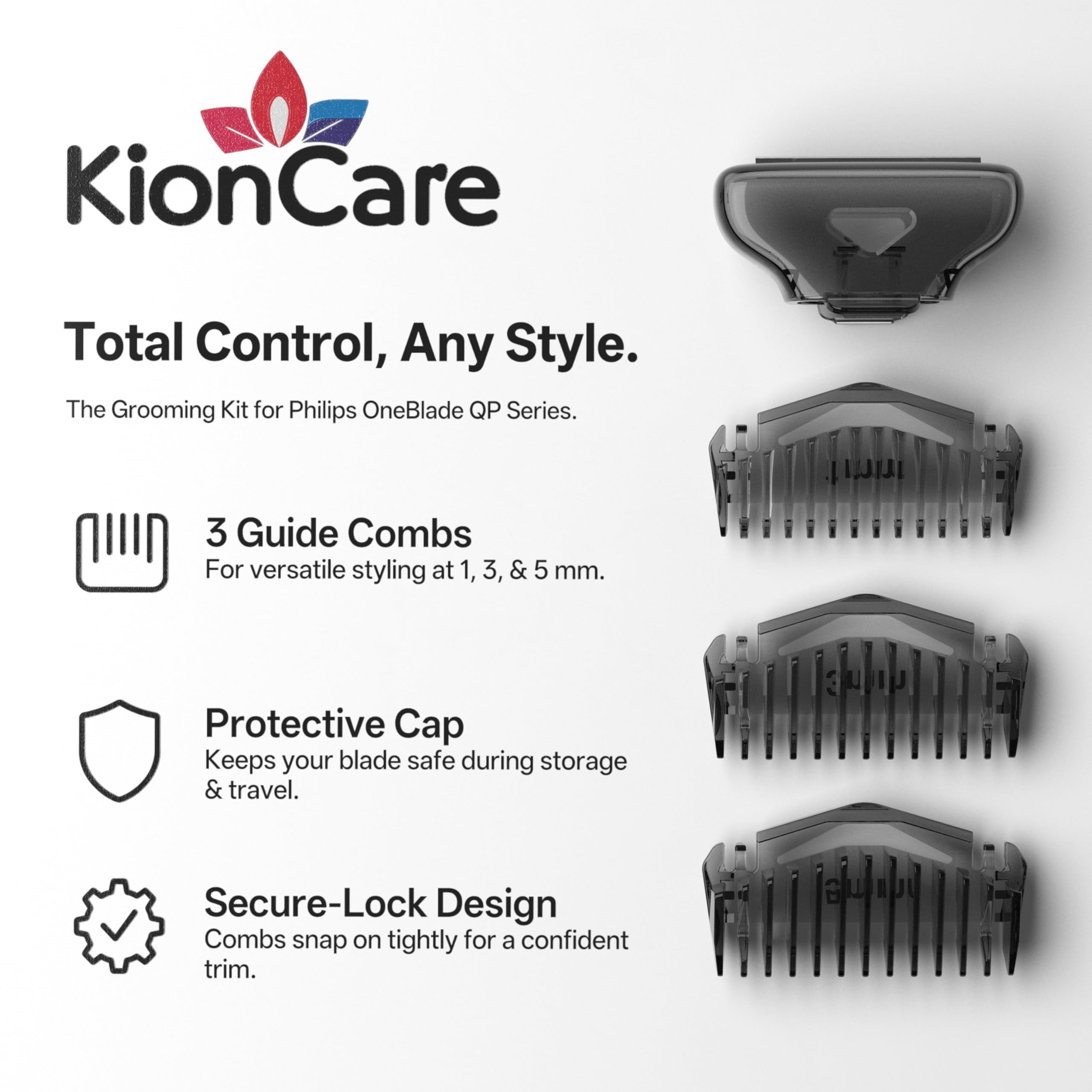 KIONCARE guía 3mm para recortes equilibrados y barba definida