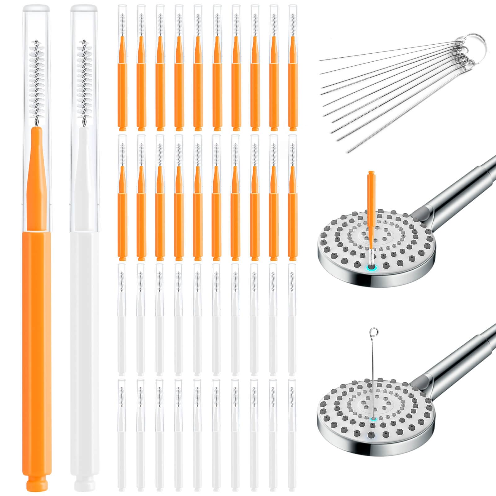 Kiqeres set completo de limpieza para ducha, 50 piezas para desincrustar cabezales