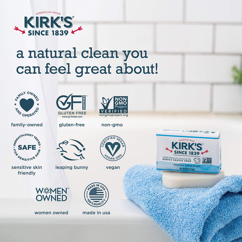 Presentación en paquete Kirk's, ideal para regalar o uso familiar.