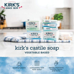Textura suave Kirk's Coco Castilla, sensación reconfortante en piel sensible.