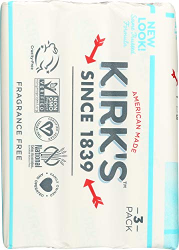 Kirk's Castile jabón barra envase de 4 oz para ducha.
