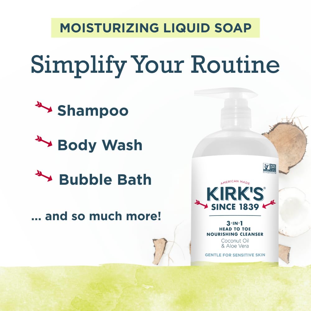 Kirk's fragancia de enebro y lima para ducha fresca.