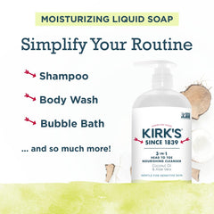 Kirk's fragancia de enebro y lima para ducha fresca.