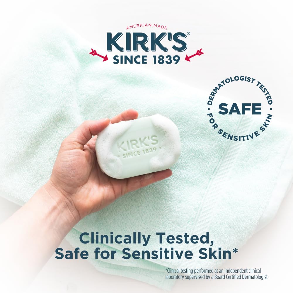 Kirks Jabón Castile aceite de coco premium: hidratación diaria para la piel.