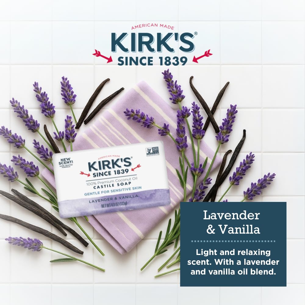 Kirk's Jabón Aloe Vera para piel hidratada tras la ducha.