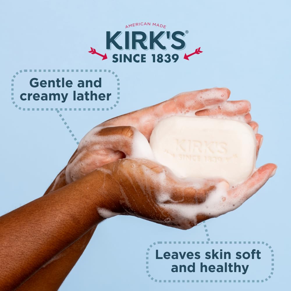 Kirk's Jabón Piel Sensible para uso familiar suave y seguro.