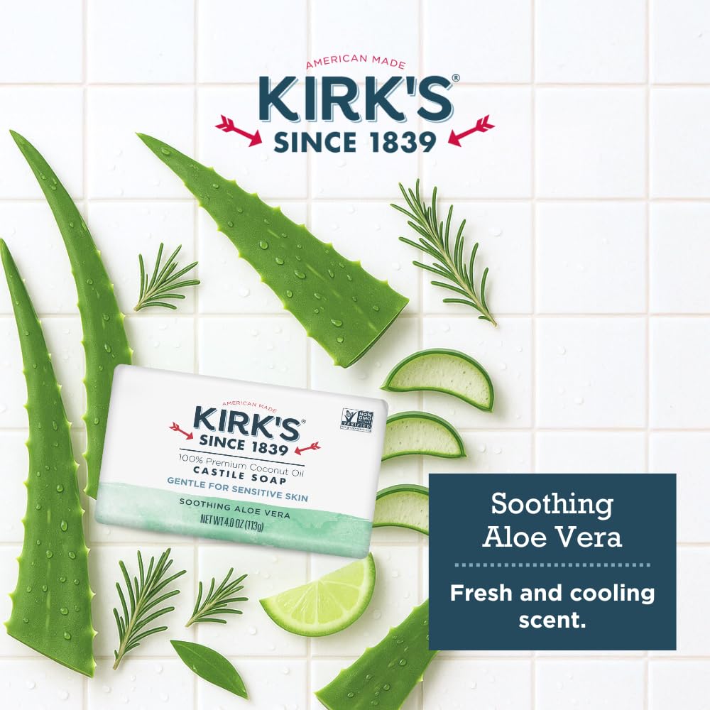 Kirks Jabón Castile para toda la familia: seguro y suave.