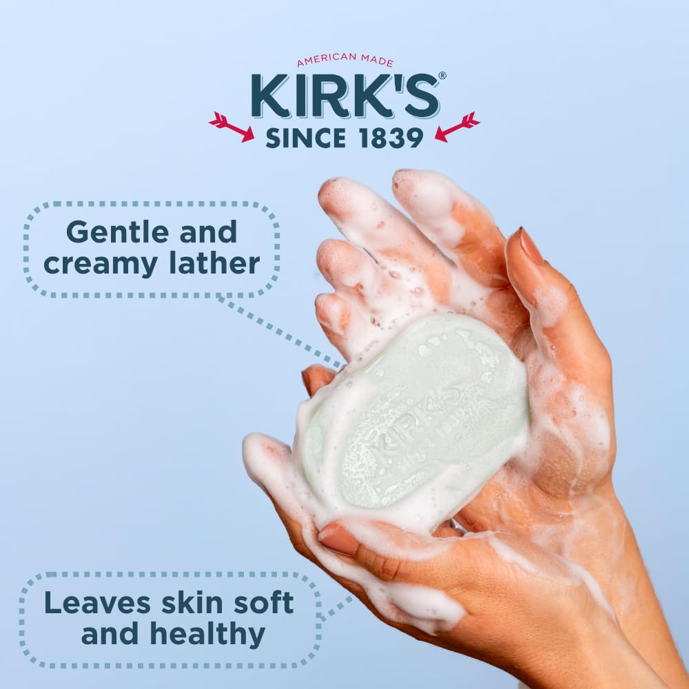 Kirks Jabón Castile barra de cuatro onzas: práctico para viajes.