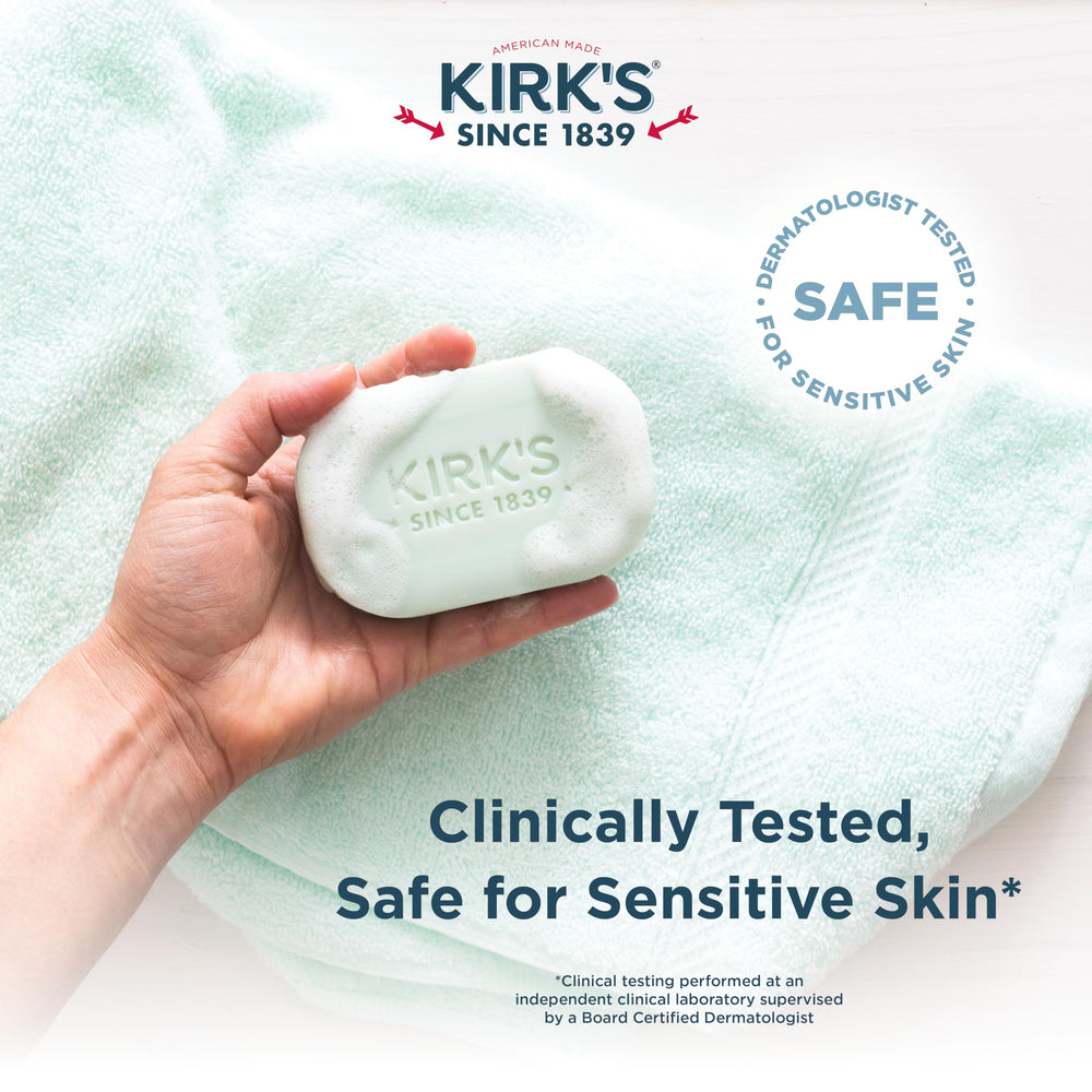 Kirks jabón coco castile aloe vera mano, uso diario hipoalergénico