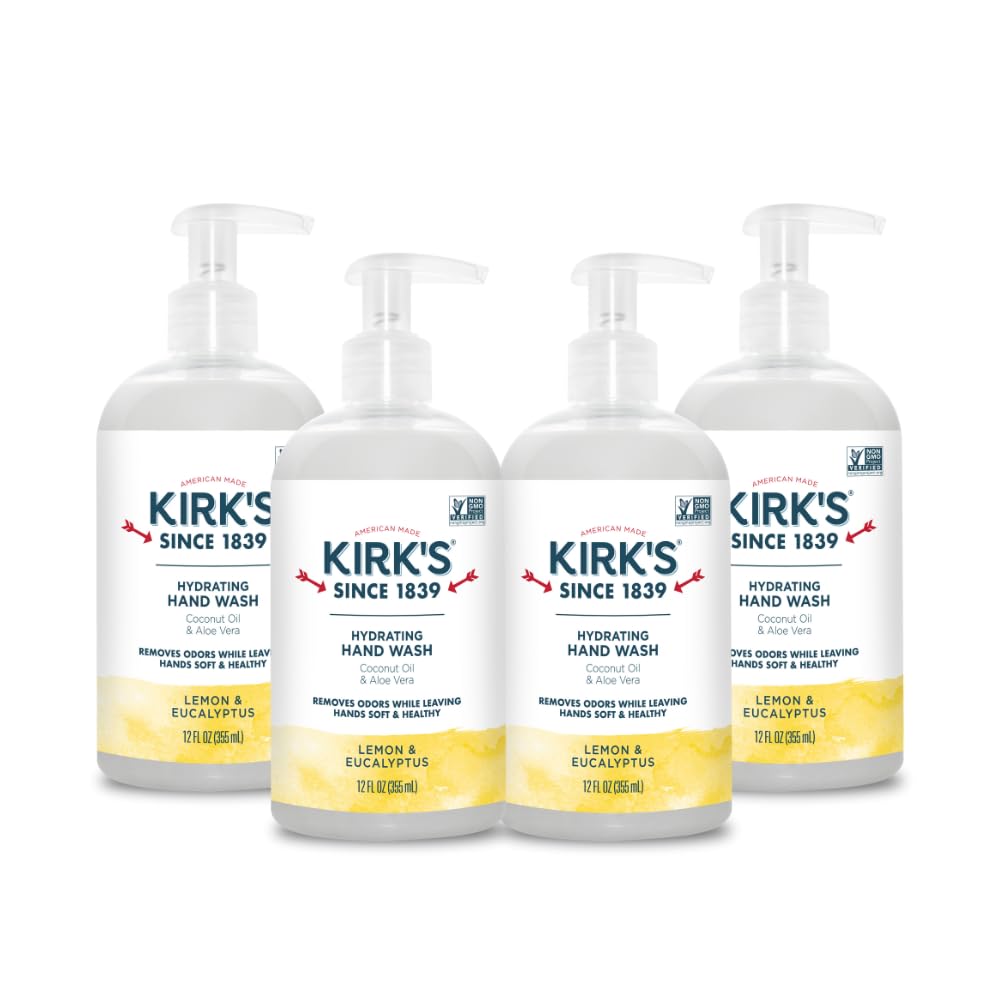 Kirks Jabón de Manos Hidratante con Coco y Aloe Vera, crema suave que hidrata tras lavado.