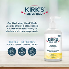 Jabon de Manos Kirks con DeoPlex neutraliza olores de la cocina.